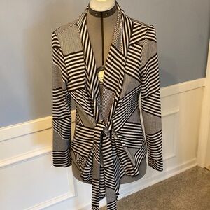 Chic Black and White Women's Cardigan